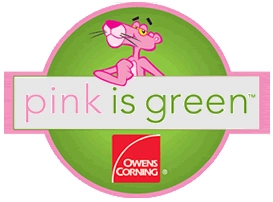 Pink is Green Owens Corning Logo